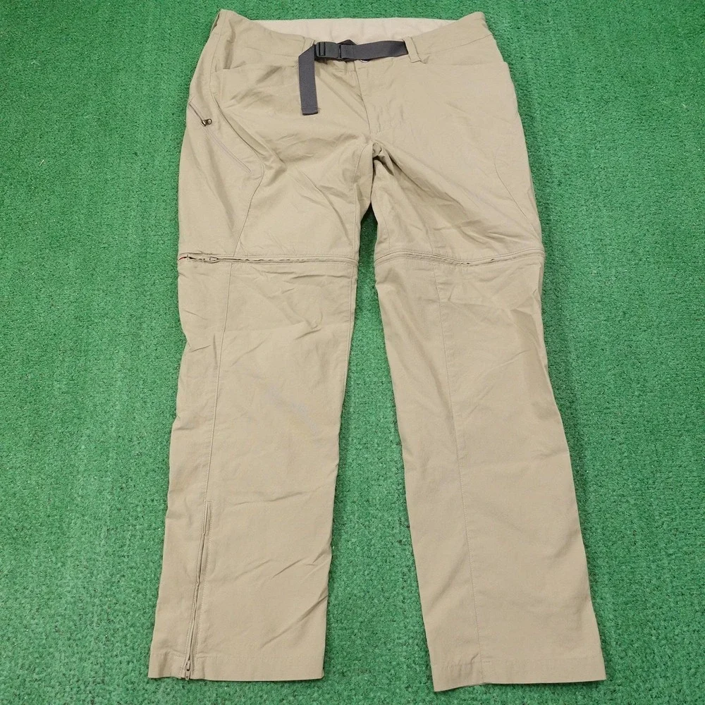 The North Face Pants Mens 36 Beige Convertible‎ Cargo Hiking Stretch Nylon